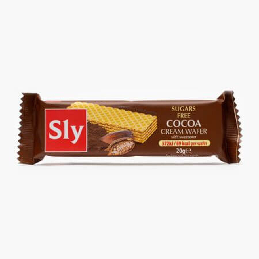 Sugar-free cocoa cream wafers, 20 g, Sly Nutrition
