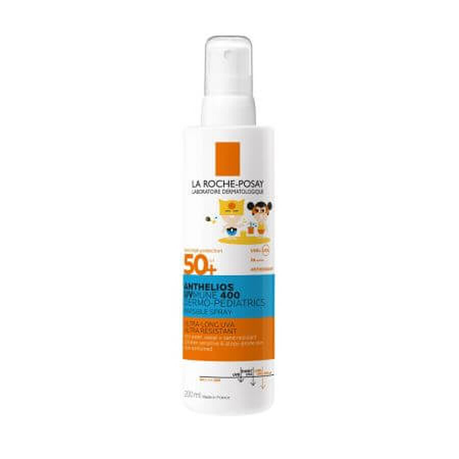 Anthelios Dermo-Pediatrics Invisible Sunscreen Spray SPF50+ for children's face and body, 200 ml, La Roche-Posay
