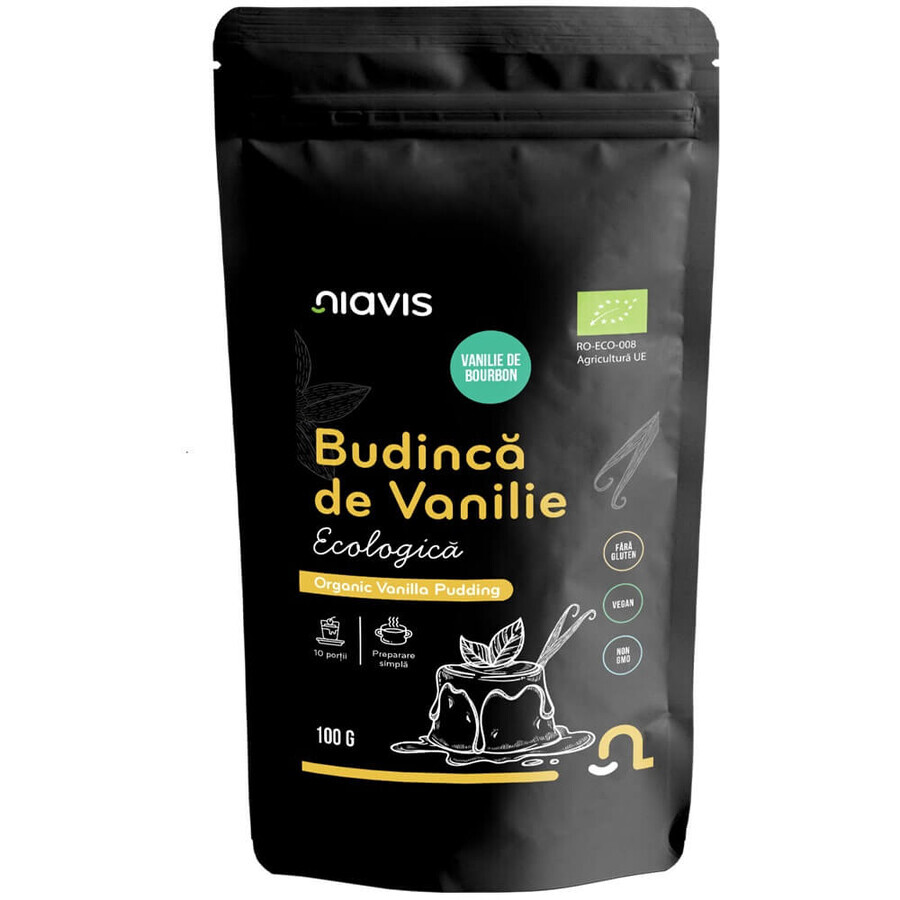 Organic gluten-free vanilla pudding, 100 g, Niavis