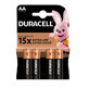 AA 15X Extra Life batteries, 4 pcs, Duracell