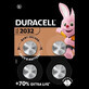 3V 2032 round lithium batteries, 2 pieces, Duracell