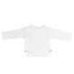 Rib long sleeve cotton bodysuit, 0-3 months, White, Baltic Baby