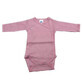 Rib long sleeve cotton bodysuit, 0-3 months, Pink, Baltic Bebe
