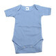 Rib cotton bodysuit with short sleeve, 18-24 months, Blue, Baltic Bebe