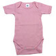 Rib short sleeve cotton bodysuit, 18-24 months, Pink, Baltic Baby