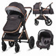 Melora 3-in-1 convertible pushchair, Diamond Black, Coccolle