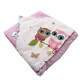 Hooded Towel, Pink with Owl, 80x90 cm, Baltic Baby