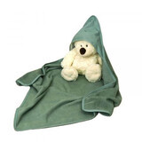 Baby cotton hooded towel, 75 x 75 cm, Frotte Salvia, Amy