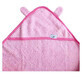 Hooded towel with baby ears, 100x100 cm, Pink, Tuxi Brands