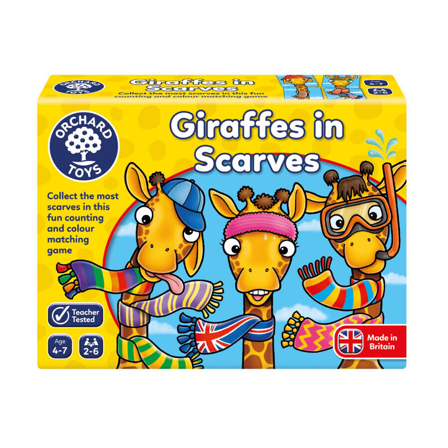 Educational game Giraffes with scarf, +3 years, Orchard
