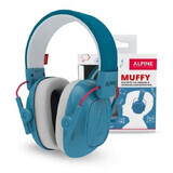 Foldable ear muffs for children, 5-16 years, Blue, Alpine