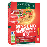 Ginseng Gelee Royale Guarana Acerola Organic, 20 phials, Santarome