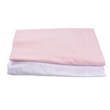 Set of 2 crib sheets, 120x60 cm, White/Red, Fic Baby