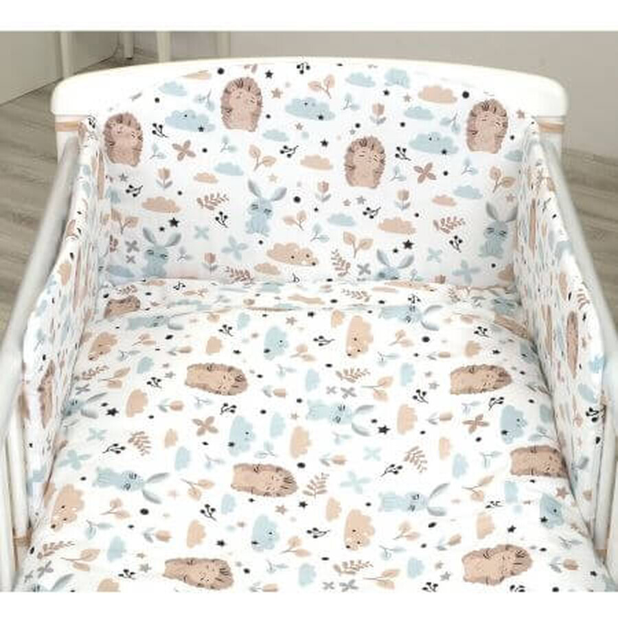 Bed linen set with side protection, Rabbit, 120 x 60 cm, Amy