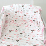 Bed linen set with side protection, Inimoare, 120 x 60 cm, Amy