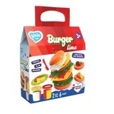Plasticine set Burger Time Lovin'Do, +3 years, 6 colours, Okto