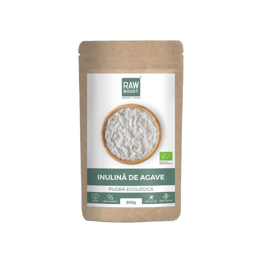 Organic agave inulin powder, 200 g, Rawboost Smart Food