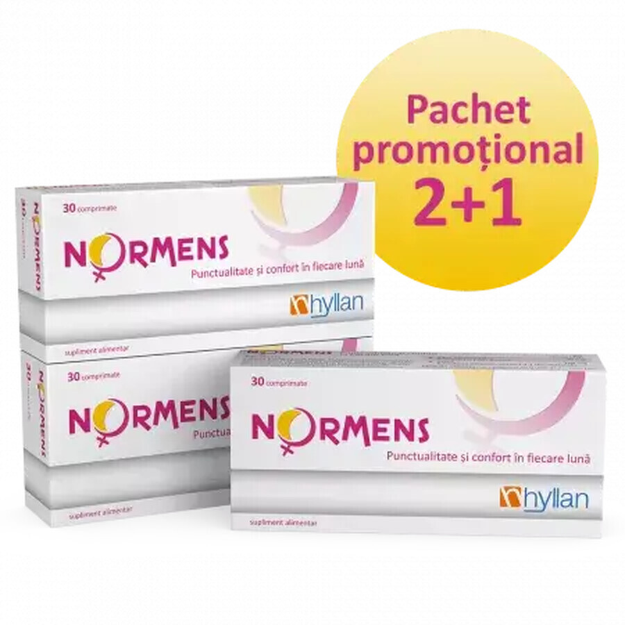 Verpakking Normens (2 + 1), 30 tabletten, Hyllan