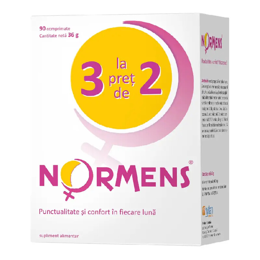 Verpakking Normens (2 + 1), 30 tabletten, Hyllan