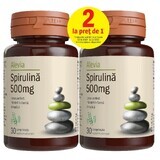 Spirulina 500 mg pack, 30 tablets, Alevia (1+1)
