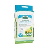 Bamboo fibre wet wipes for teeth and gums, 30 pieces, Aleva Naturals