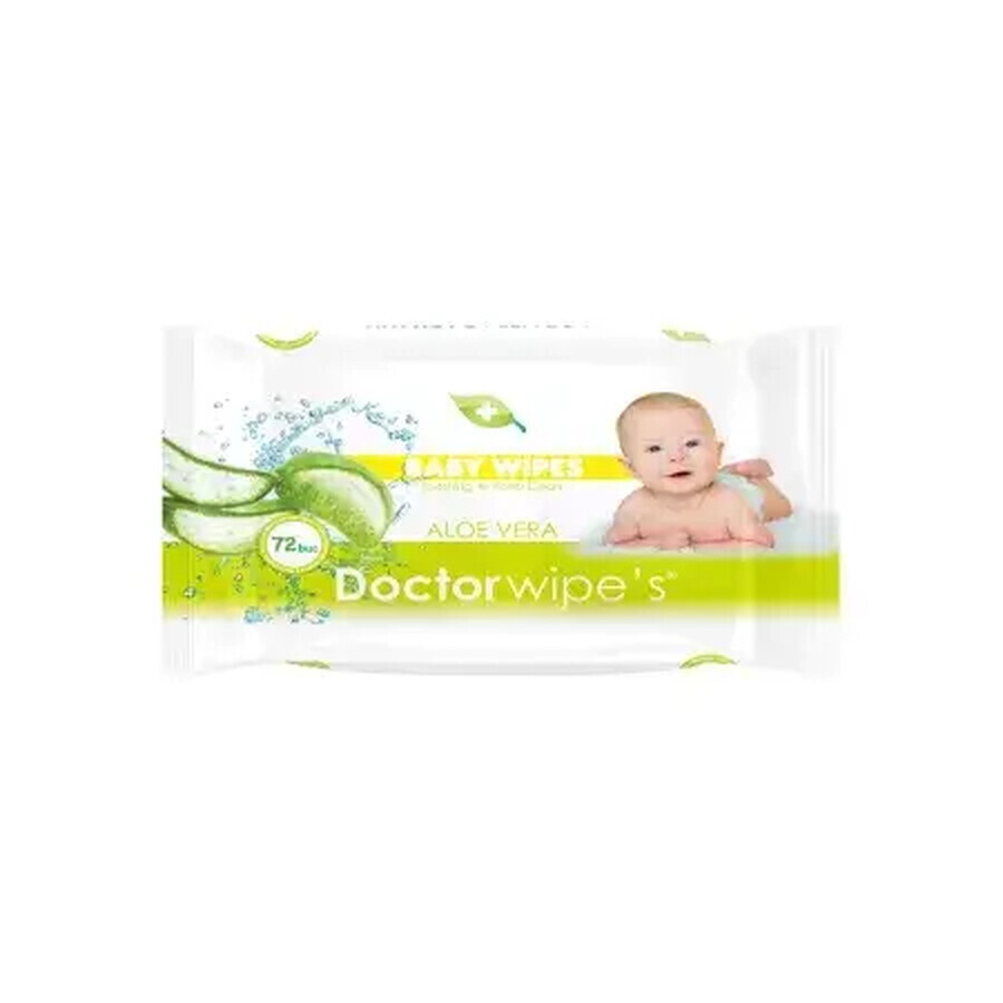 Acquista Salviettine umidificate per bambini con Aloe Vera, 72 pezzi, Doctor Wipe's Salviettine umidificate per bambini con Aloe Vera, 72 pezzi, Doctor Wipe's