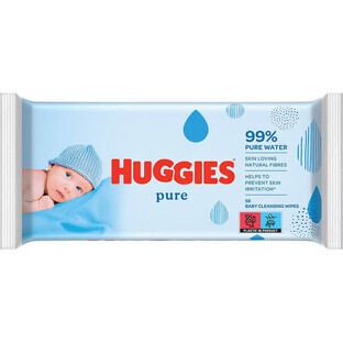 Pure wet wipes, 56 pieces, Huggies