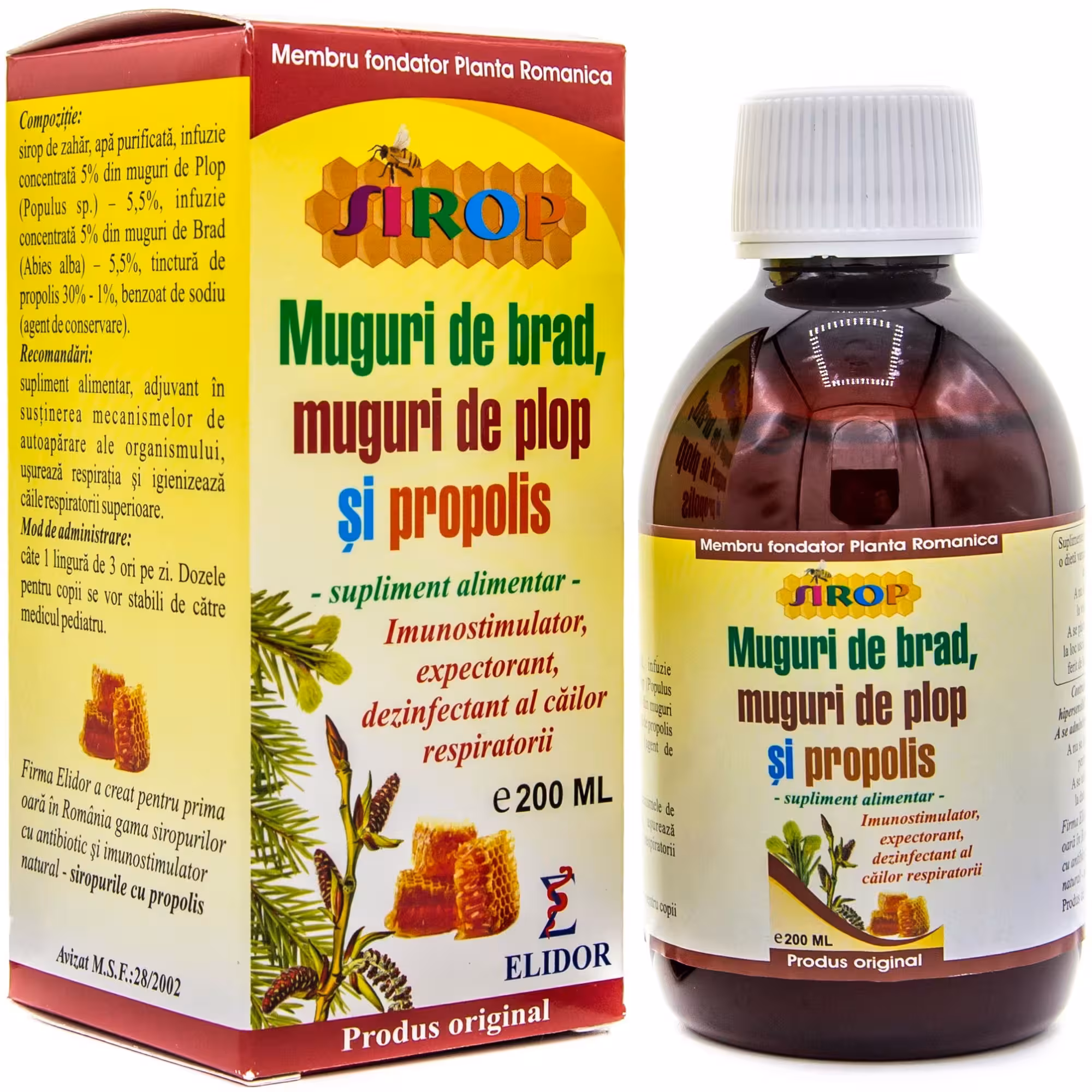 Poplar Bud Syrup with Aspen Buds and Propolis, 200 ml, Elidor