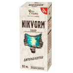 Nikvorm syrup for the elimination of intestinal parasites Bio Vitality, 60 ml Nikvorm syrup for the elimination of intestinal parasites Bio Vitality, 60 ml