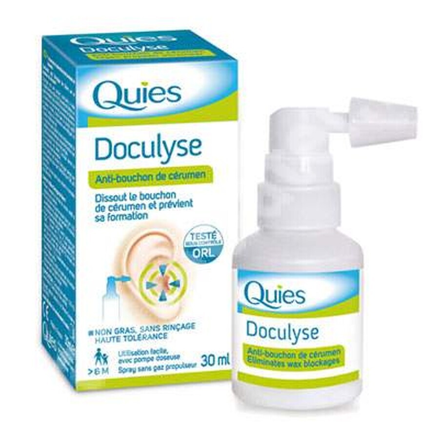 Doculyse ear wax plug removal spray, 30 ml, Quies