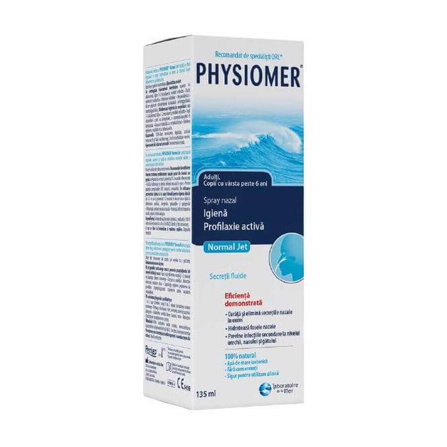 Acquista Spray nasale con acqua di mare isotonica Physiomer Gentle Jet Normal, 135 ml, Omega Pharma Spray nasale con acqua di mare isotonica Physiomer Gentle Jet Normal, 135 ml, Omega Pharma