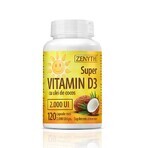Super Vitamin D3 with coconut oil 2000IU, 120 capsules, Zenyth Super Vitamin D3 with coconut oil 2000IU, 120 capsules, Zenyth
