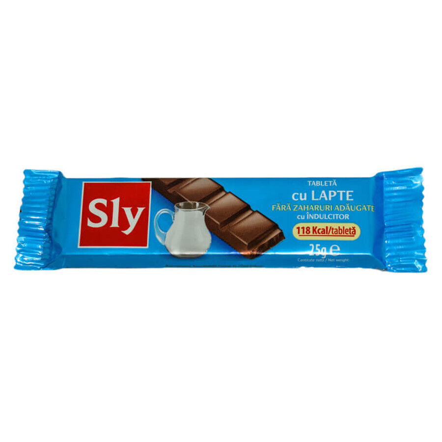 Milk tablet with Sly sweetener, 25g, Sly Nutrition