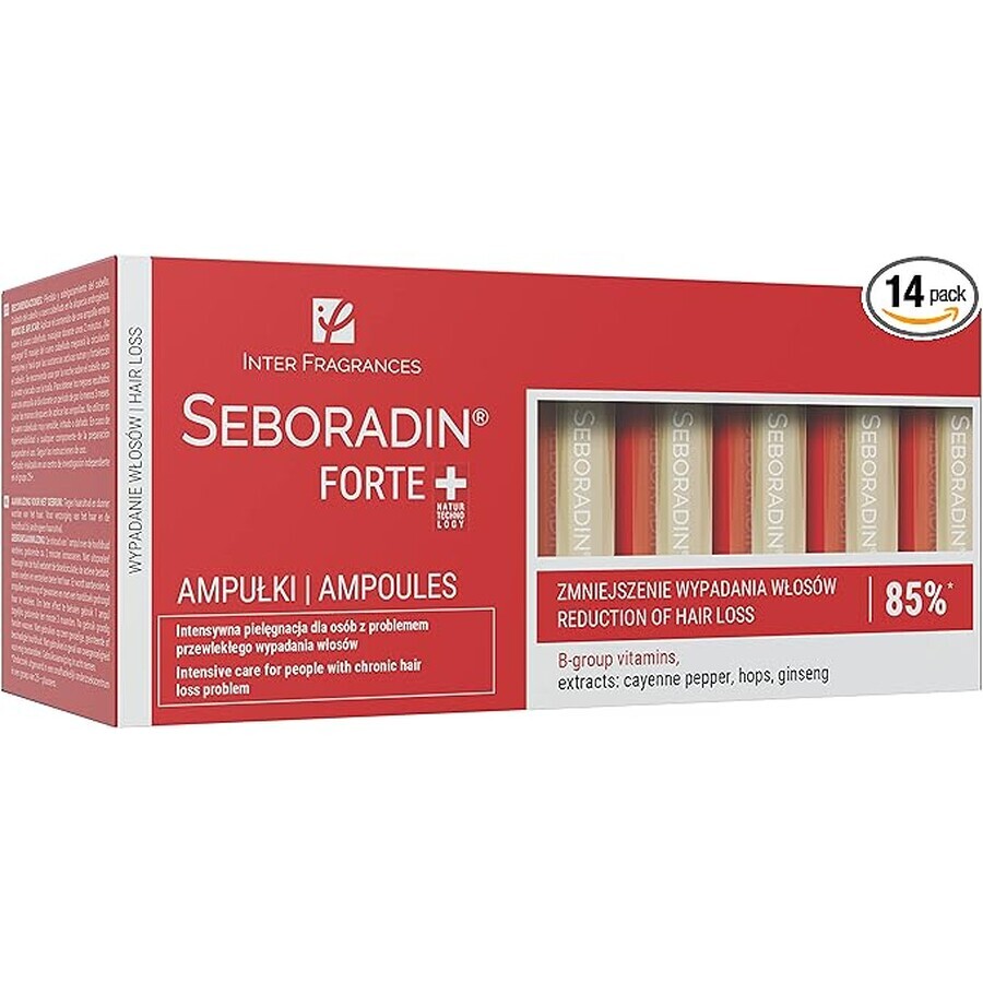 Treatment against hair loss Seboradin Forte, 14 vials x 5.5 ml, Lara