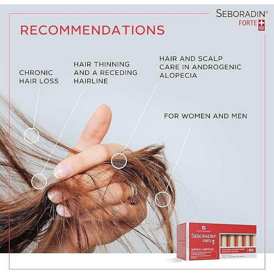 Treatment against hair loss Seboradin Forte, 14 vials x 5.5 ml, Lara