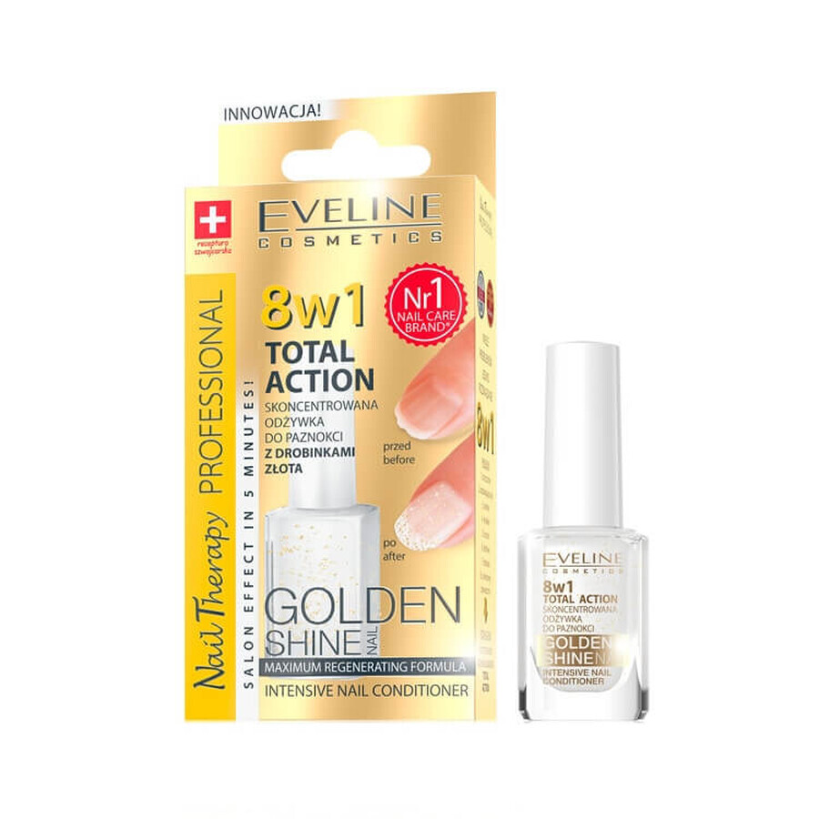 Buy Professional 8in1 Golden Shine Nail Therapy, 12 ml, Eveline Cosmetics Professional 8in1 Golden Shine Nail Therapy, 12 ml, Eveline Cosmetics