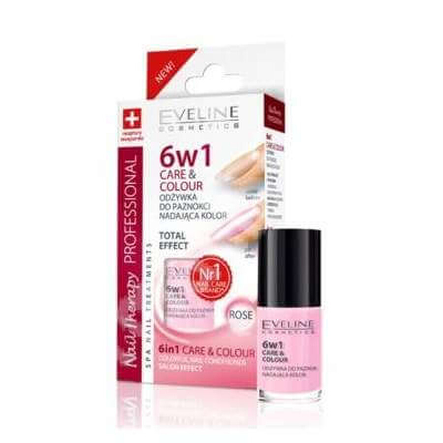 Buy Professional Care & Colour Nail Therapy 6ÎN1 - Rose, 5 ml, Eveline Cosmetics Professional Care & Colour Nail Therapy 6ÎN1 - Rose, 5 ml, Eveline Cosmetics