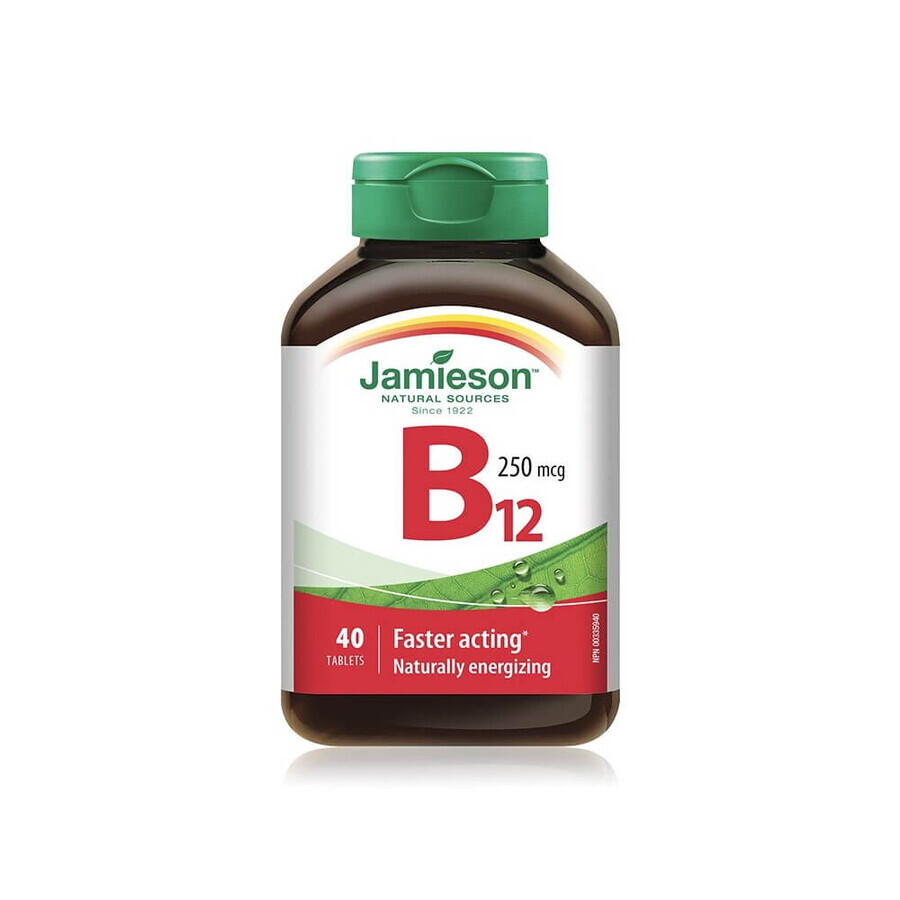 Vitamin B12 250 mg, 40 tablet, Jamieson