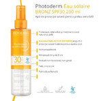 Acqua di protezione solare SPF 30 per pelli sensibili Photoderm Bronz, 200 ml, Bioderma Acqua di protezione solare SPF 30 per pelli sensibili Photoderm Bronz, 200 ml, Bioderma