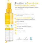 Acqua di protezione solare SPF 50 per pelli sensibili Photoderm Anti-Ox, 200 ml, Bioderma Acqua di protezione solare SPF 50 per pelli sensibili Photoderm Anti-Ox, 200 ml, Bioderma
