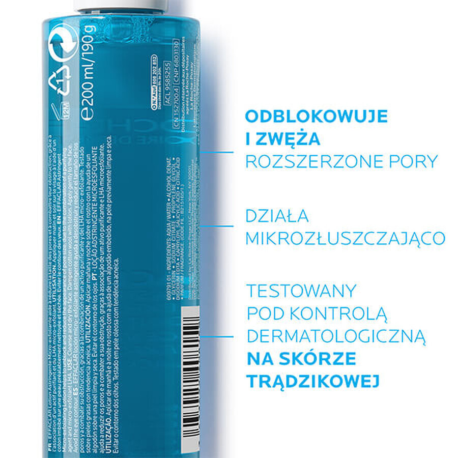 Buy La Roche-Posay Effaclar, micro-exfoliating tonic for tightening pores, 200 ml La Roche-Posay Effaclar, micro-exfoliating tonic for tightening pores, 200 ml