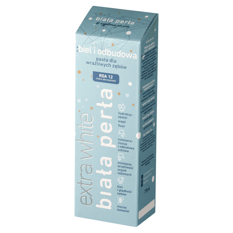 White Pearl Extra White, Whitening, Whitening and Restorative Toothpaste, 75 ml