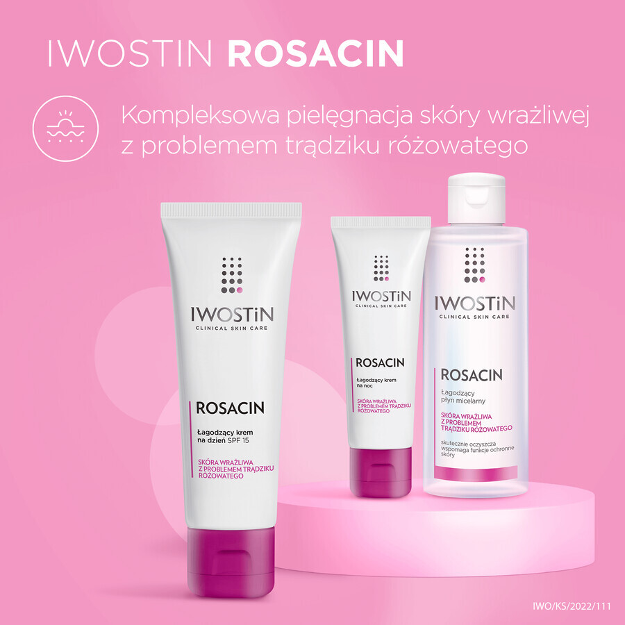 Iwostin Rosacin, Soothing day cream, sensitive skin with rosacea problems, SPF 15, 40 ml