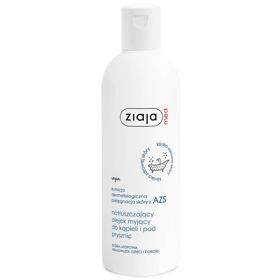 Ziaja Med, Cleansing oil for oily bath and shower, atopic skin, babies, children and adults, 270 ml