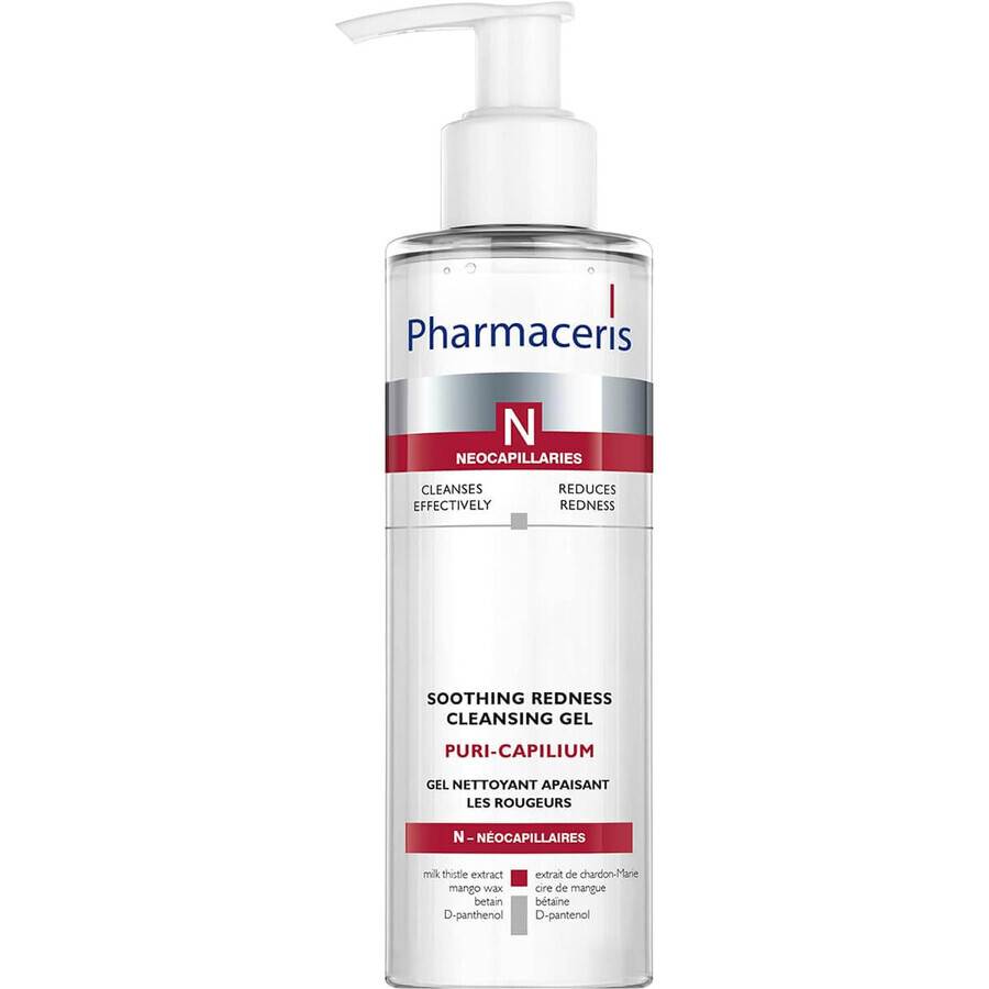 Gel detergente viso e occhi contro rossori Pharmaceris N Puri-Capilium 190 ml