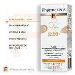 Pharmaceris F Sun-Correction, fluido protettivo e correttivo, 02 Sand, SPF 50+, 30 ml Pharmaceris F Sun-Correction, fluido protettivo e correttivo, 02 Sand, SPF 50+, 30 ml