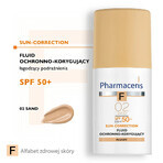 Pharmaceris F Sun-Correction, fluido protettivo e correttivo, 02 Sand, SPF 50+, 30 ml Pharmaceris F Sun-Correction, fluido protettivo e correttivo, 02 Sand, SPF 50+, 30 ml