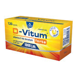 D-Vitum Forte 1000 IU, vitamin D for adults and children over 6 years of age, 120 capsules