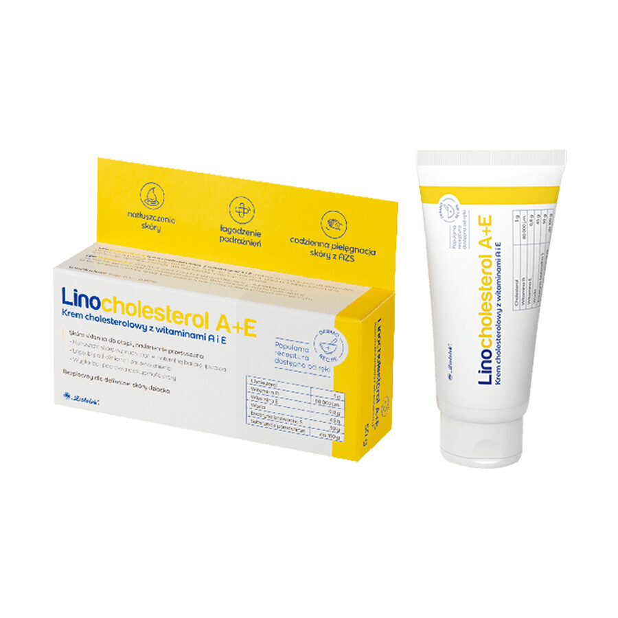Linocholesterol A+E, cholesterol cream with vitamins A and E, 50 g