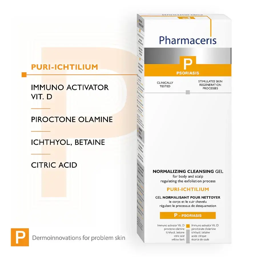 Gel detergente per il corpo e il cuoio capelluto Pharmaceris P Puri-Ichtilium, 250 ml